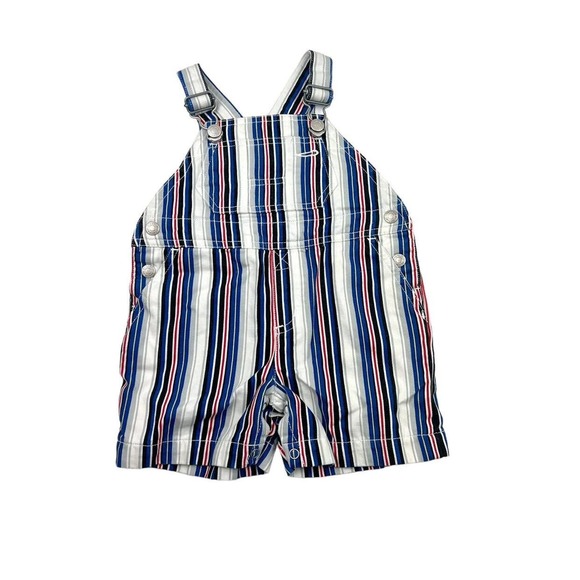 Vintage 1998 Gymboree Gymsport Striped Overalls - Picture 1 of 8
